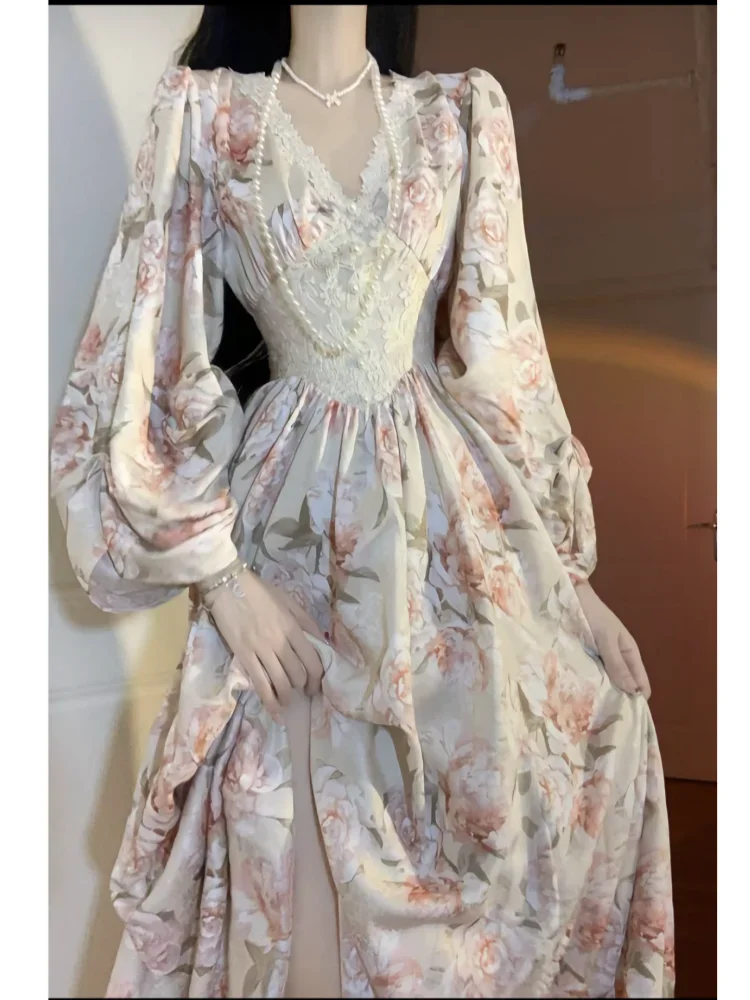 New Pretty French-style  Elegant Summer Women's Long Dress C7888