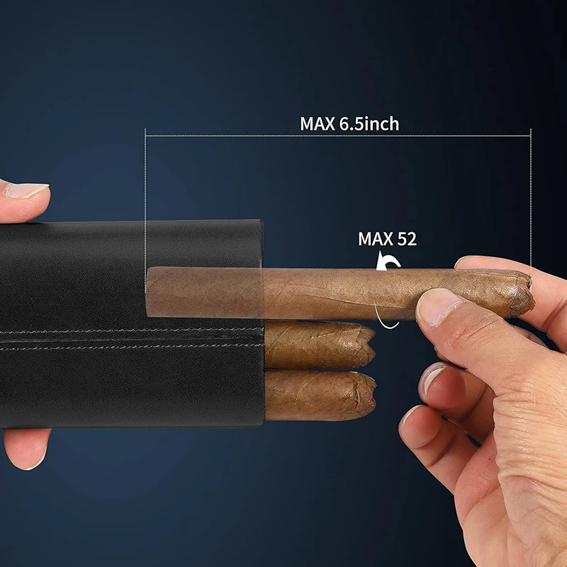 Cigar Case Cedar Wood Lining Travel Humidors Cigar Accessories