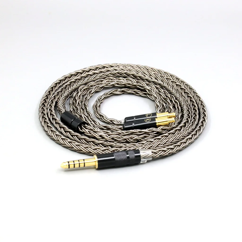 16 Core Earphone Cable Grey Silver plated For ATH-L5000 ATH-AWKT Audio Technica ATH-ADX5000 ATH-MSR7b 770H 990H A2DC Headphone