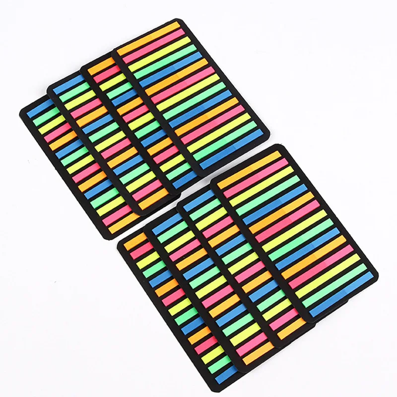 1~10PCS Fluorescence Self Adhesive Stickers Memo Pad Sticky Notes Bookmark Marker Memo Book Stickers Paper Student Office