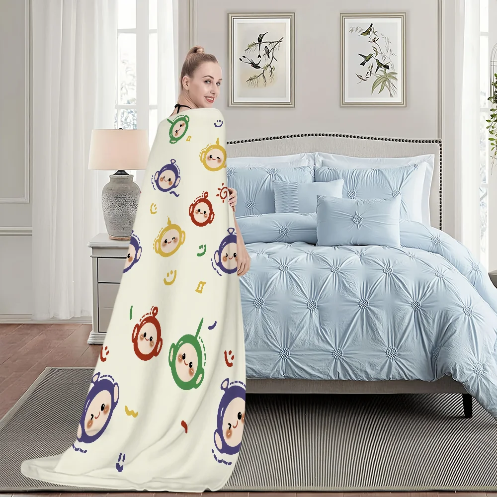 Warm Soft Plush Nap Blankets Sofa cute rug for Living Room Office Bed Cartoon Home Travel Kid Birthday The-T-TeletubbieS Gifts 4