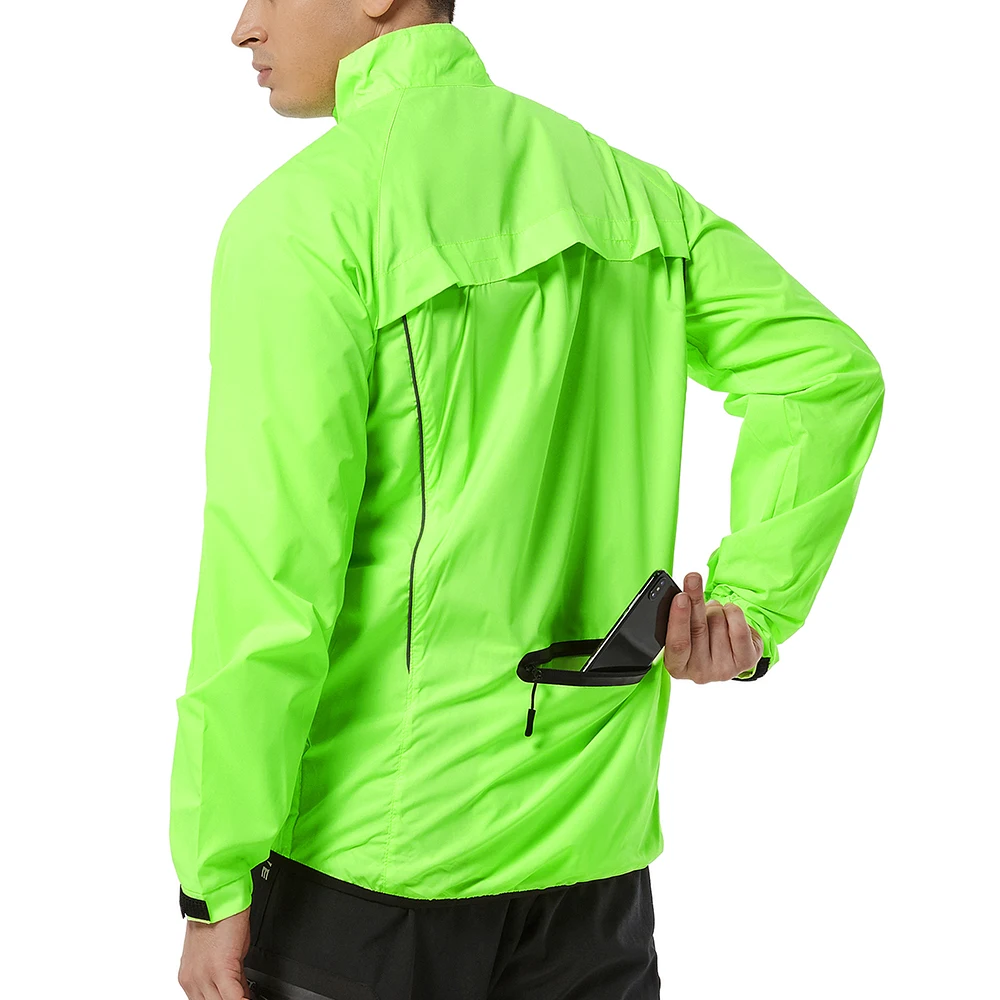 Cycling Jacket WOSAWE Men's Ultralight Reflective Windproof Long Sleeve MTB Road Bike Wind Coat Bicycle Clothing