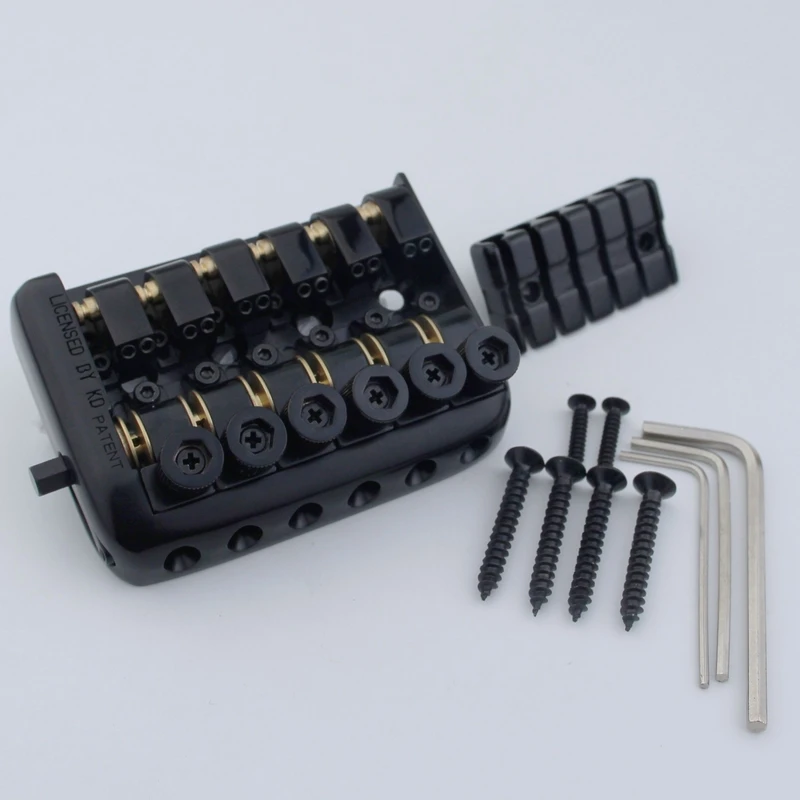 Cordiera per ponte per chitarra elettrica senza testa a sella a 6 corde con dispositivo per corde coinvolte a verme Cordiera per ponte per chitarra di alta qualità - immagine 4