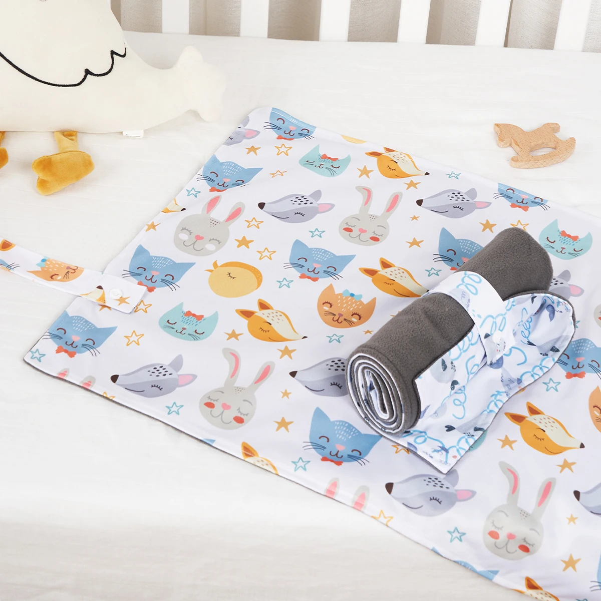2PCS Portable Diaper Changing Pad Waterproof Foldable Baby Changing Mat Travel Diaper Change Mat Lightweight Pads