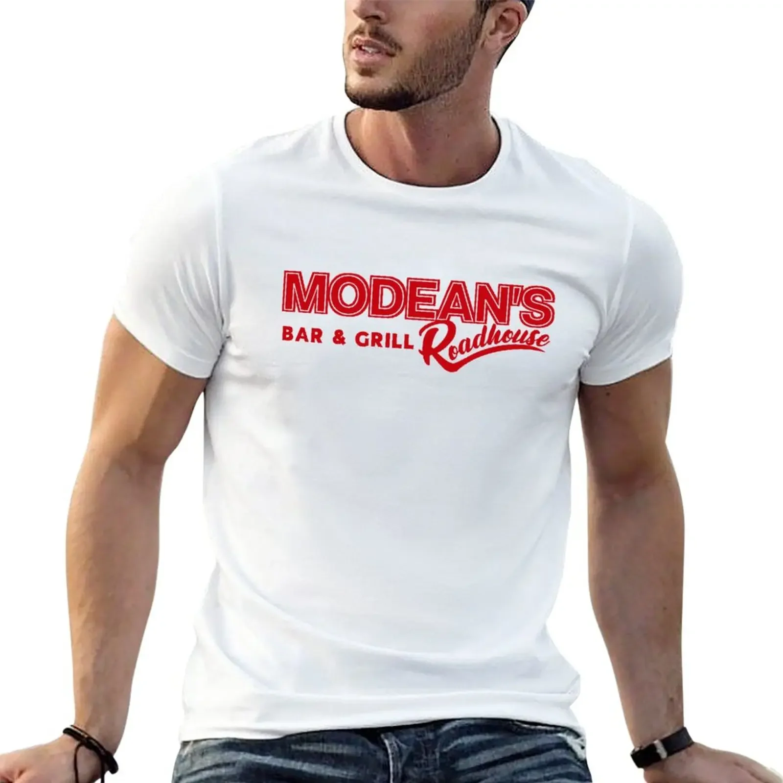 

Modeans Roadhouse T-Shirt oversized customizeds mens cotton t shirts