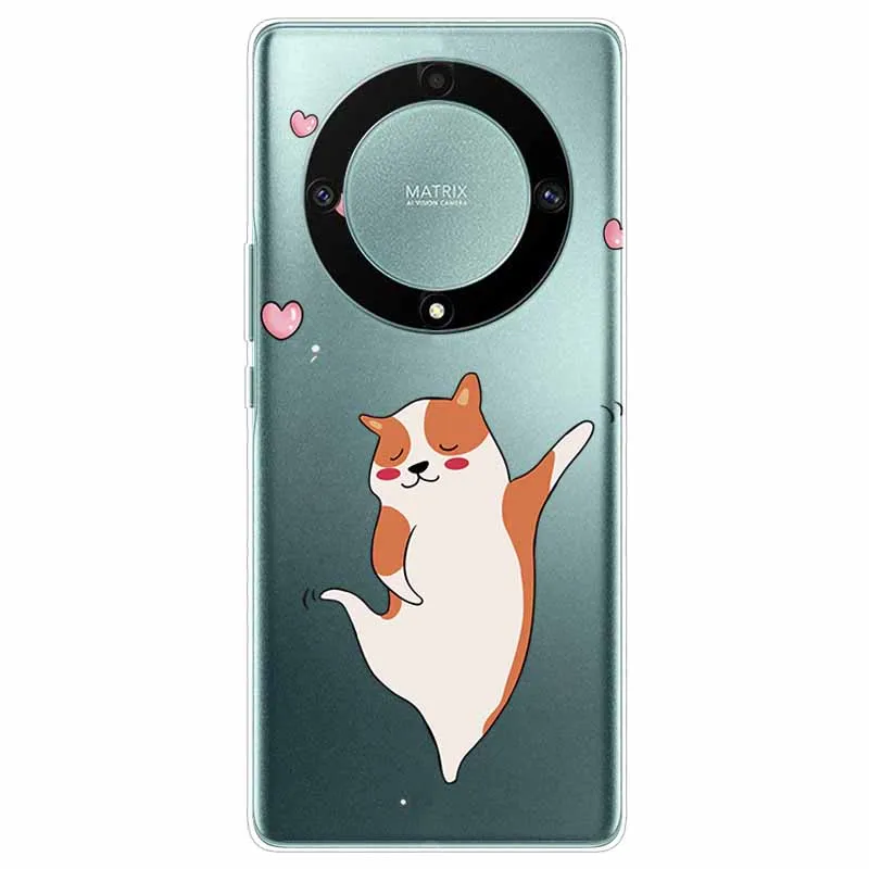 Transparent Cute Soft Silicone TPU Phone Case for Honor Magic 6 Lite 5G - Clear Protective Cover
