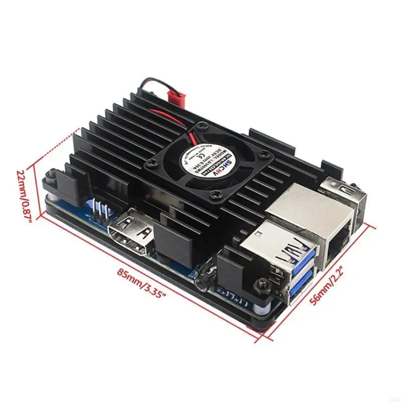 오렌지 Pi3 Lts 박스용 냉각 팬 커버가 있는 M68F 알루미늄 합금 방열판 케이스