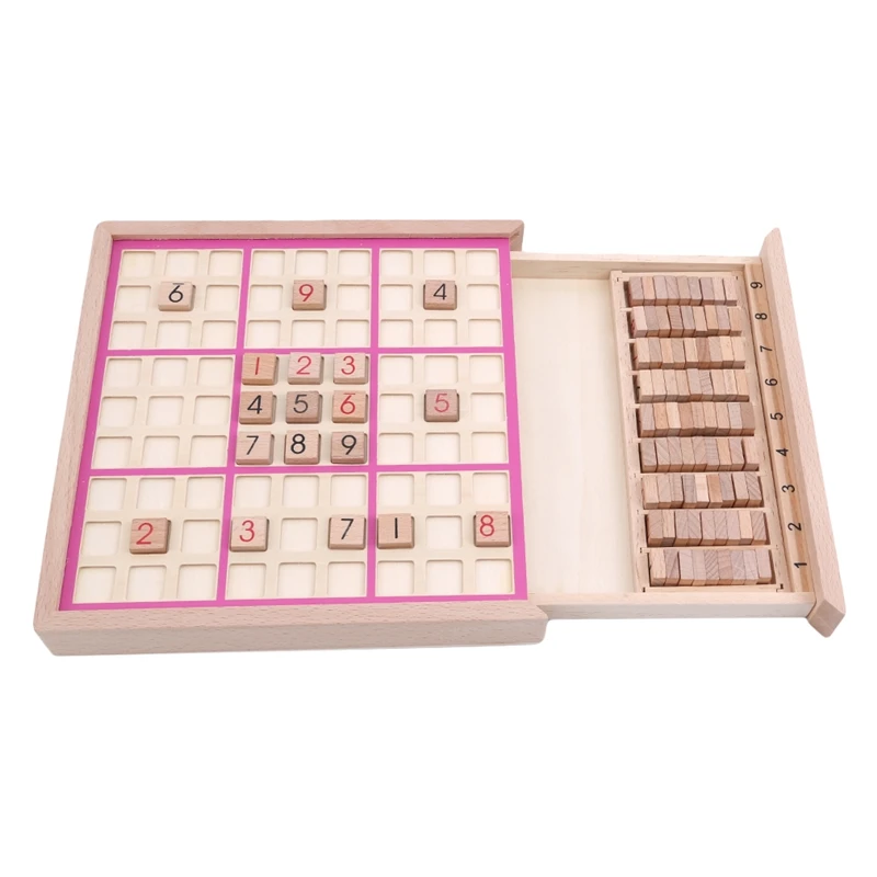 Children High Quality Sudoku Chess Wooden Puzzle Games Toy Gift Board Early Education Game Memory Dinner Party Family Kids 5
