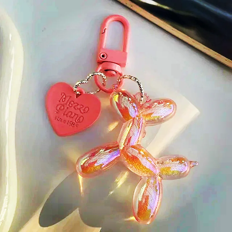 Balloon Dog Keychains DIY Resin Animal Shaped Phone Chain Key Buckle Accessories Bag Pendant for Women Girls for balloon dog keychains