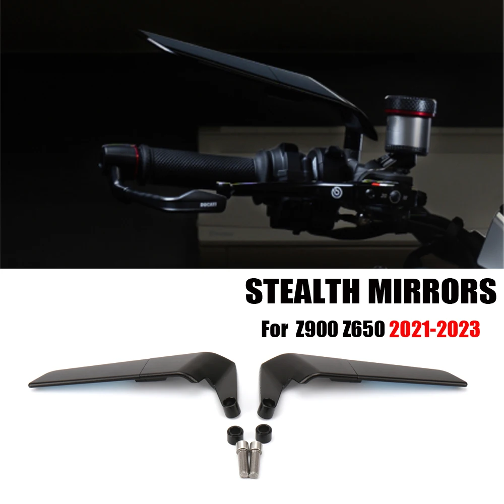 

For Kawasaki Z900 Z650 Z 900 Z 650 2021-2023 Motorcycle Mirrors Stealth Winglets Mirror Kits Adjustable Mirrors Wing Mirrors