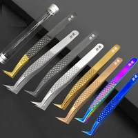 1 Pcs Eyelashes Tweezers Stainless Steel superhard Tweezers High Precision Anti-static tweezers for Eyelash Extensions 1