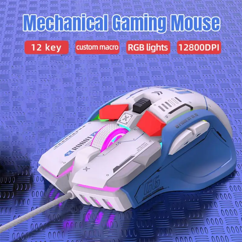 RYRA dobíjecí Bluetooth bezdrátový myš herní myš 12-key makro programovací e-sports RGB PC hráč myš pro počítač notebook