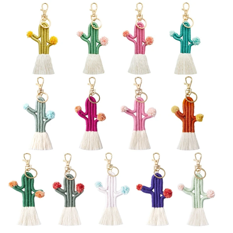 boho-weaving-cantum-tassel-keychain-bag-keyring-holder-wallet-purse-pendant-decoration-women-girls-13-packs