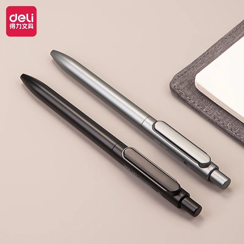 

Deli 4pcs 0.5mm Black Ink Gel Pen School Supplies Office Pen Stationery Ballpoint Pen High-quality Pen Signature Pen