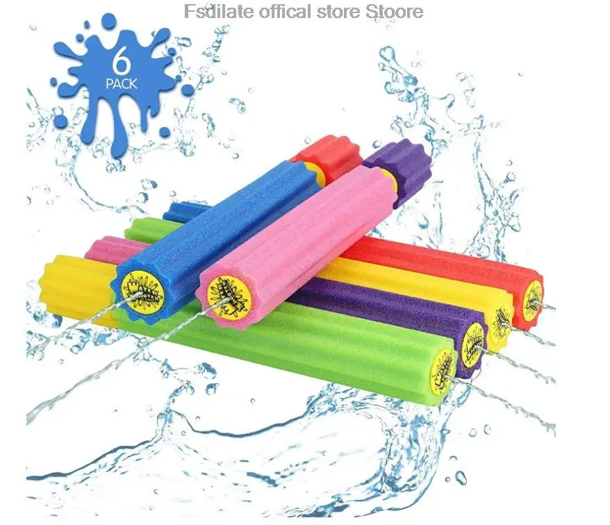 

1pc EVA water gun Children's beach pull type pearl cotton water gun water toy foam water gun water speelgoed toy juguete playa