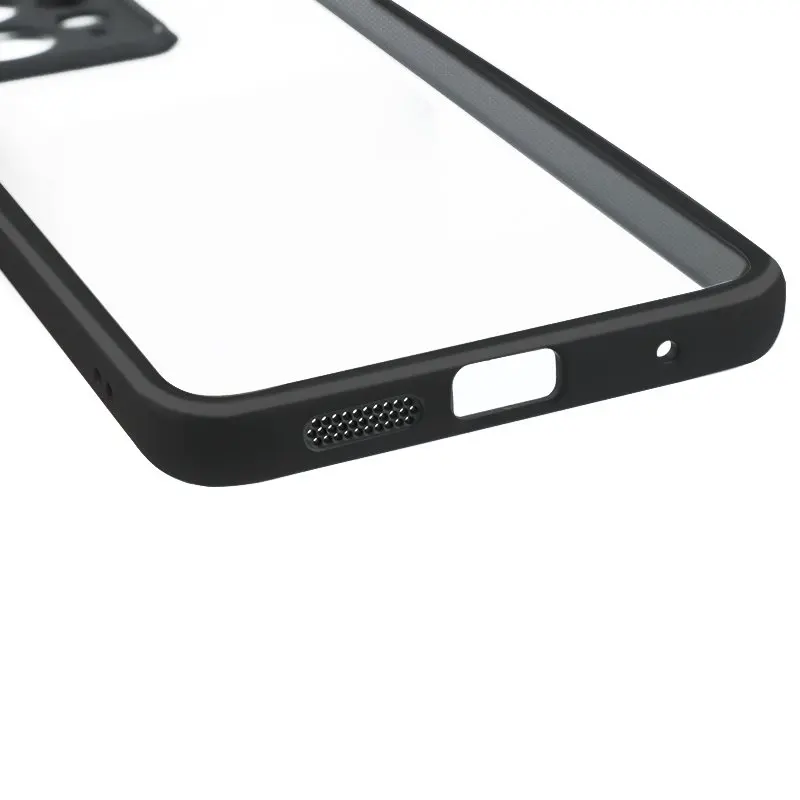 Shockproof Clear Back Bumper Case - Hard PC & Soft TPU Protective Cover