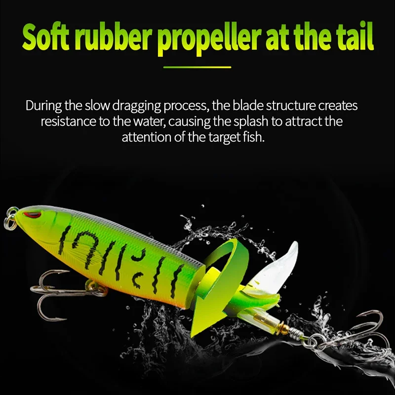 Whopper Plopper Popper Propeller Topwater Fishing Lures 13g Artificial Bait Hard Crankbait Wobblers Rotating Tail Fishing Tackle fishing lure