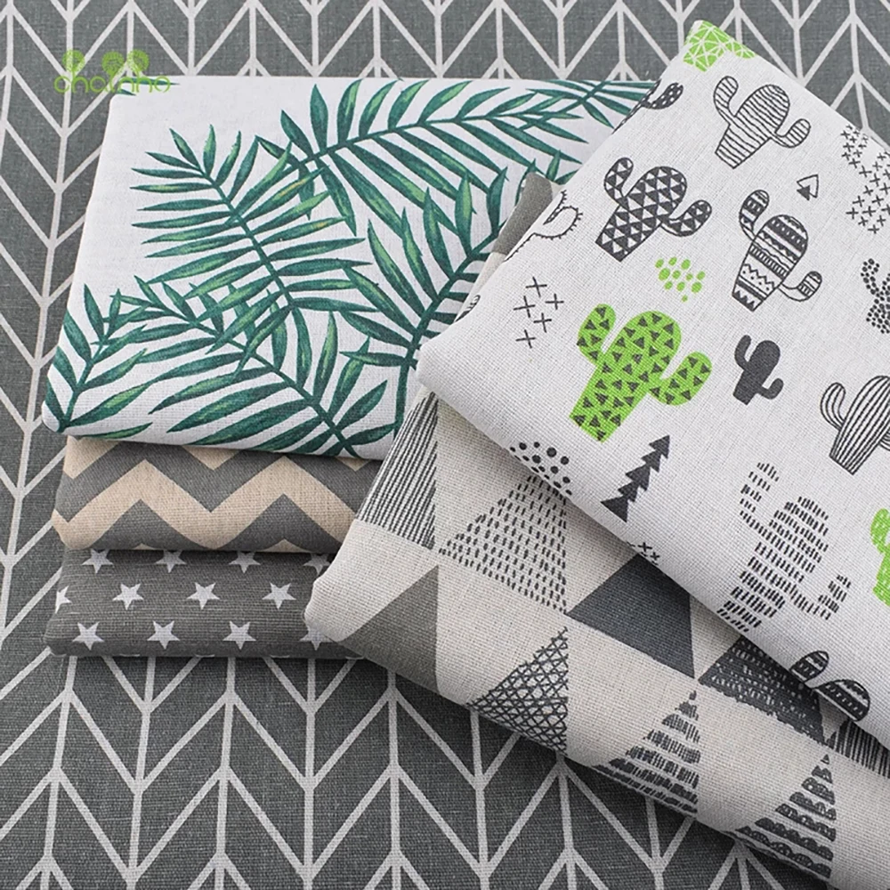 Chainho,Printed Cotton Linen Fabric,DIY Sewing Quilting Material,Cloth For Table,Sofa,Curtain,Bag,Cushion,Furniture Cover,15CL13