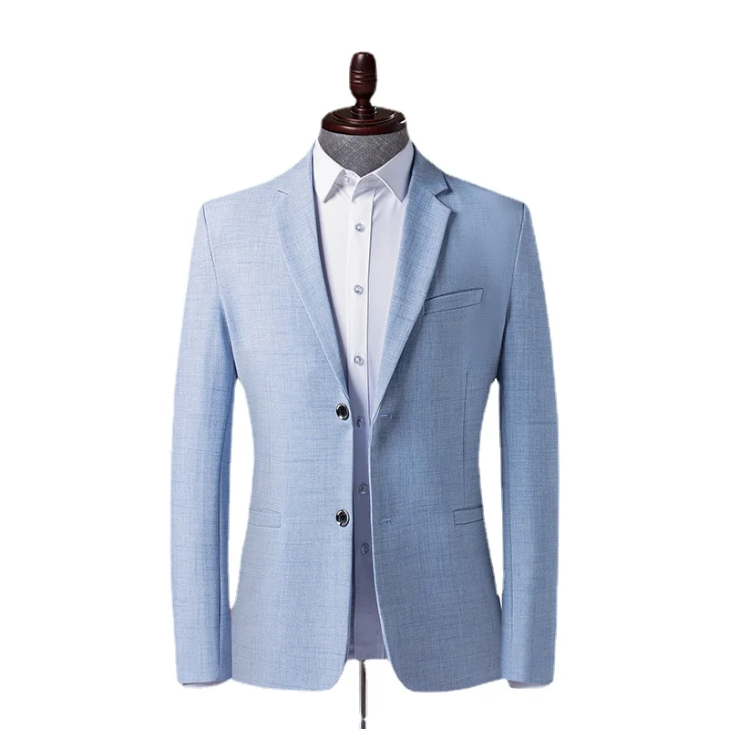 

Middle-aged and elderly casual thin solid color suit jacket for men