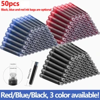 30pcs/50pcs/100pcs 3.4mm Fountain Pen Ink Cartridges School Office Supplies Pen Cylinders Black Blue Red Colors Available 1