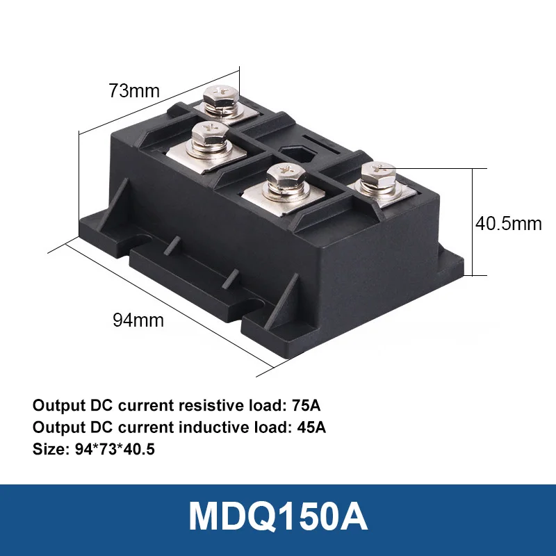 MDQ Single-Phase Diode Bridge Rectifier Module 30A 60A 100A 200A 1200A 1600V Copper Base High Power AC to DC diode bridge rectifier