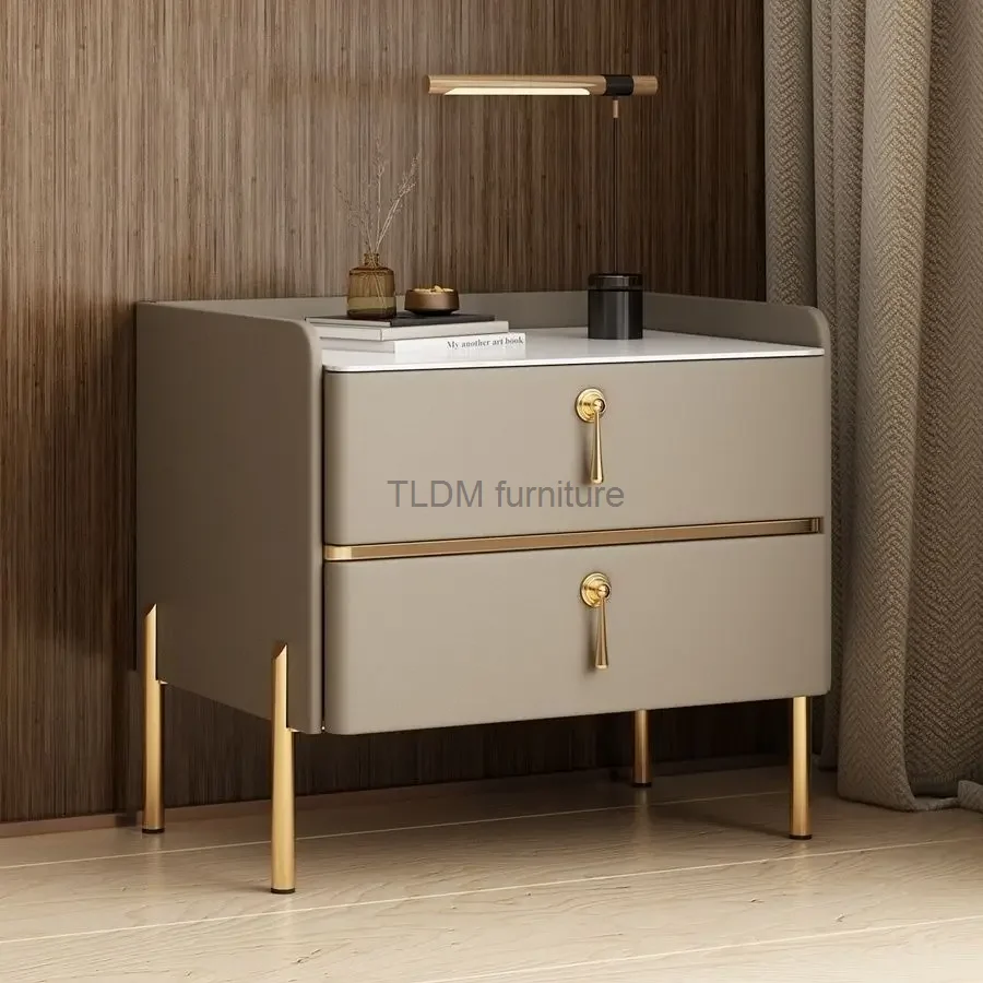 

Итальянская зеркальная доска для кровати, прикроватный шкаф для спальни, современная домашняя спальня, домашняя кожаная прикроватная тумба, прикроватная кабина