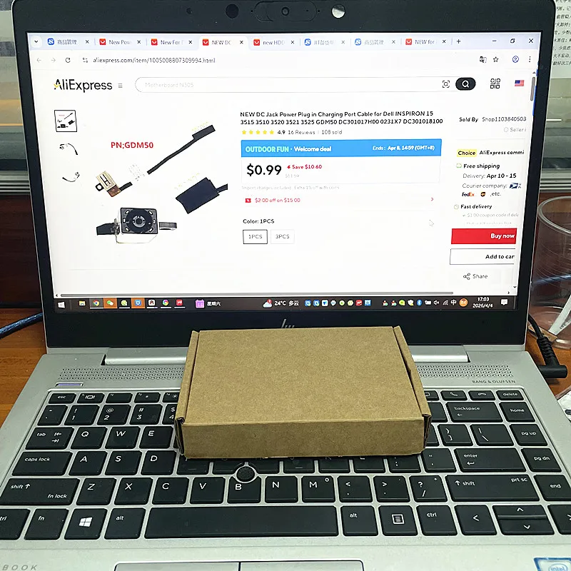 Dell LATITUDE 3510 E3510 노트북 스위치 전원 버튼 보드(케이블 포함) 0PTJ6D PTJ6D 450.0KD0A.0001의 새로운 기능
