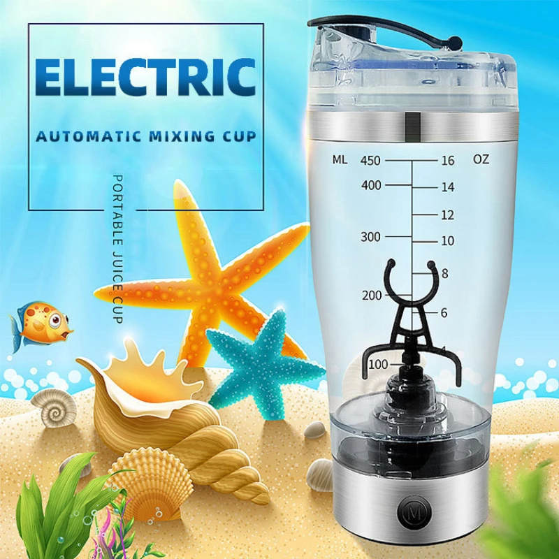 600ML Electric Protein Shaker Bottle Automatic Blender Cup Powder Coffee  Mixer