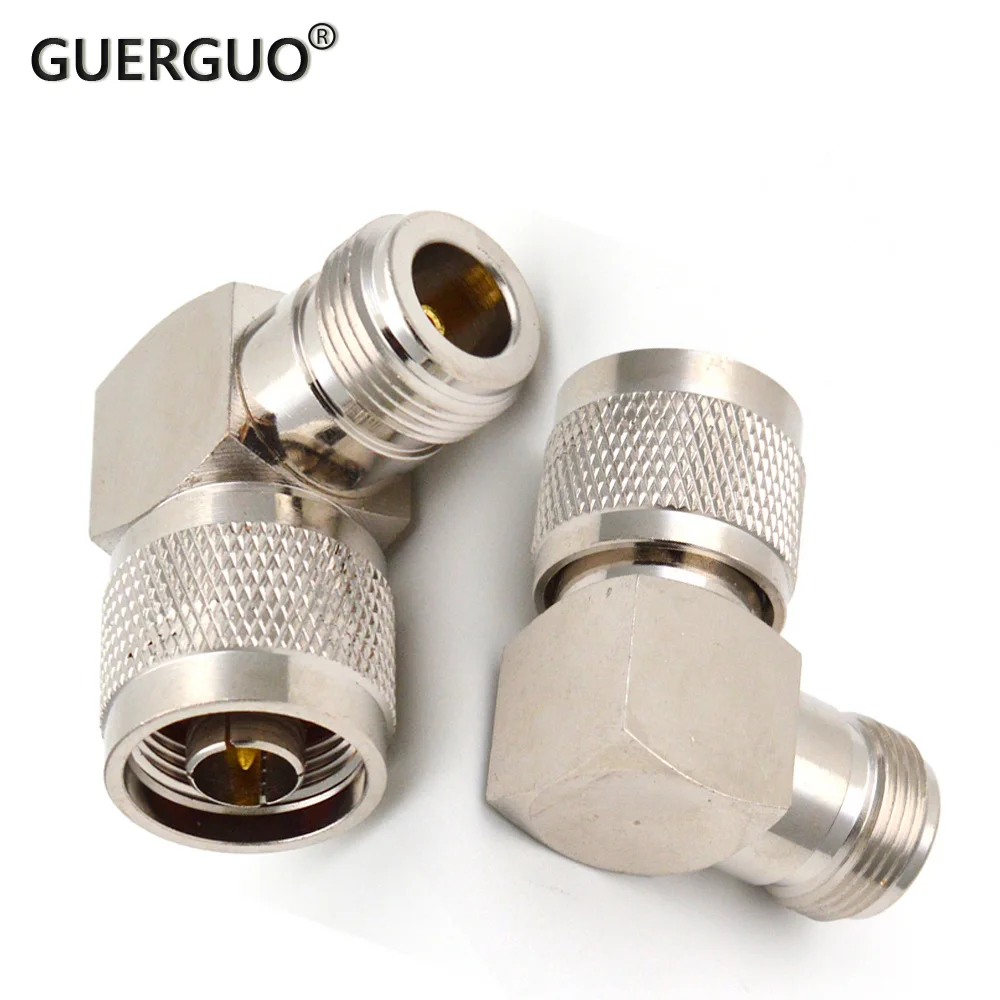 

1PC N Female Jack to N Male90 Degree Plug Connector RF GSM GPRS L16 Suitable For All-Copper Microwave Connectors Brass Copper