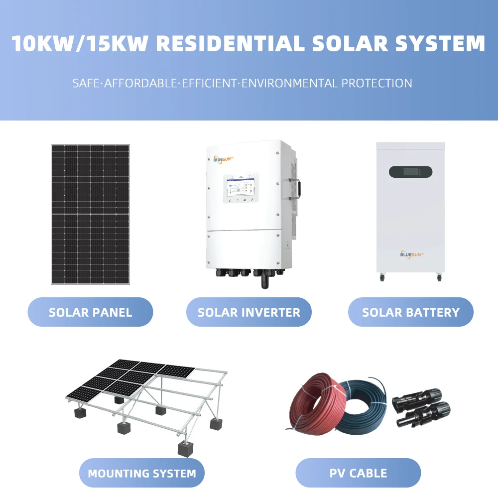 Sistema Solare Domestico Completo da 10KW 15KW con Batteria di Backup LiFePO4 da 16kWh 32kWh, Facile Installazione, Inverter Ibrido Monofase Trifase - immagine 2