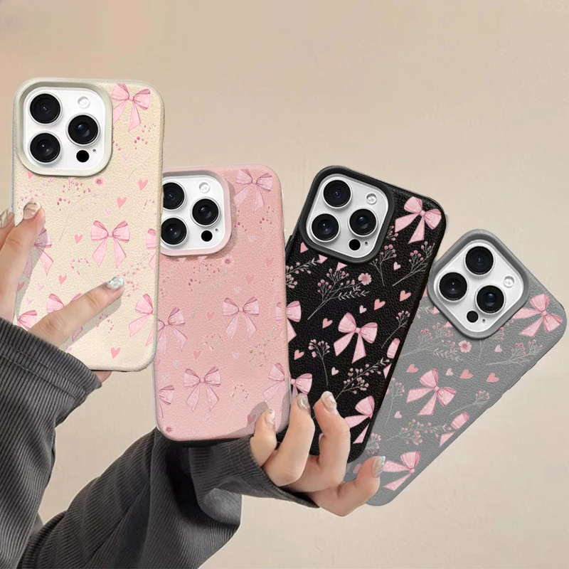Luxury Flower Bowknot Cover Case