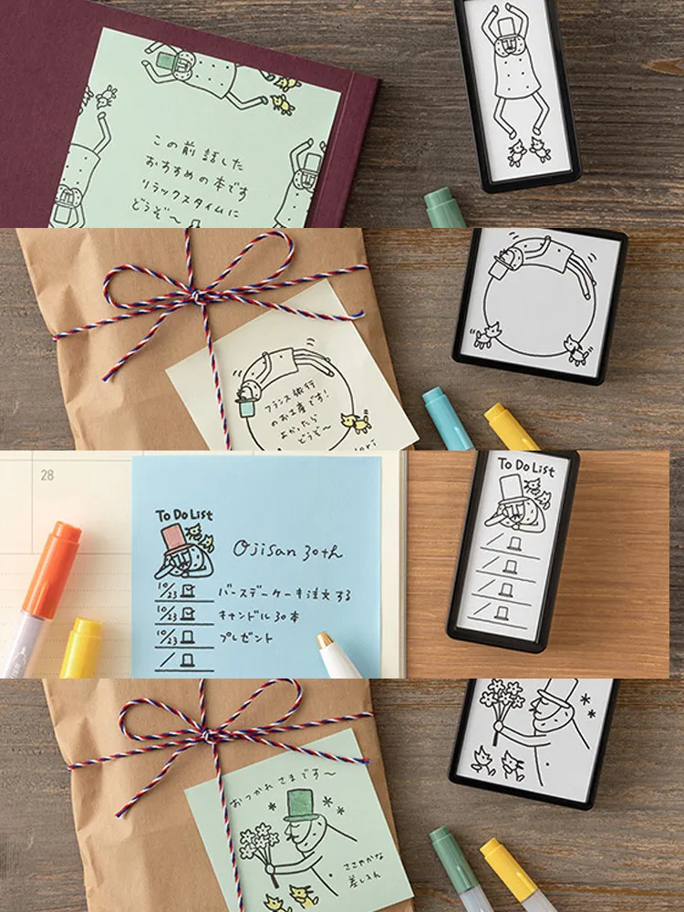 미도리 오지산 30주년 기념 컬러풀 수채화 마커 및 스탬프 (공예 장)