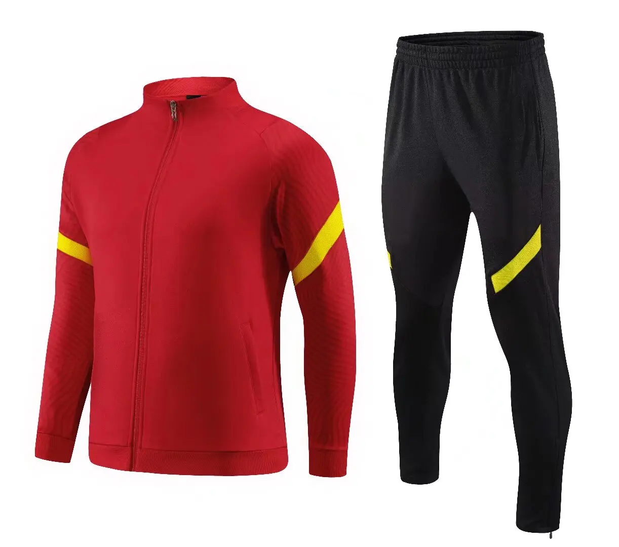 new Men tennis sports set072 Fans shirt soccer Half Zipper Jacket Training wear games Jerseys Kit Tops and trousers