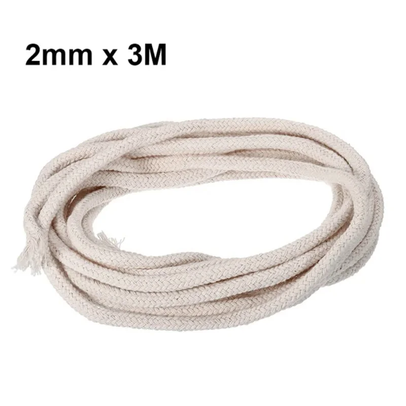3/5/10m 2mm/3mm/4mm/5mm/6mm/8mm round wick cotton candle woven wick kerosene wick burner for candle DIY making candle wicks candle wick