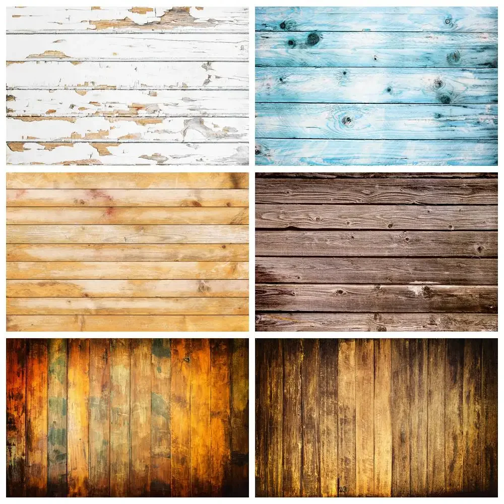 MOON.QG Wooden Board Photography Backdrops Grunge Decoration Party Photographic Background Custom Wood Plank Floor Photo Props