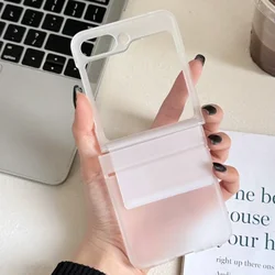 Hinge Protection Shockproof Phone Case - Durable Hard Plastic Protective Cover - Galaxy Z Flip5 (Matte Clear)
