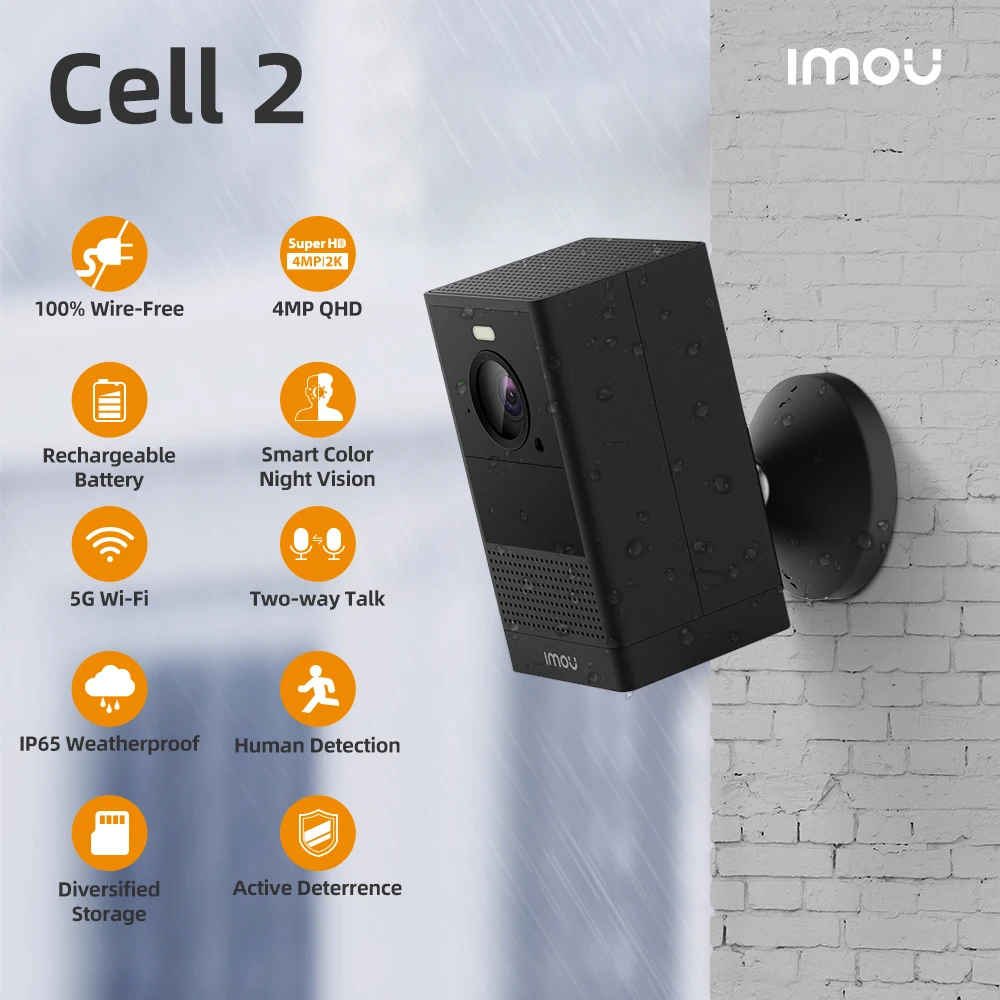 Беспроводная камера видеонаблюдения Dahua imou Cell 2 4 МП с датчиком присутствия |