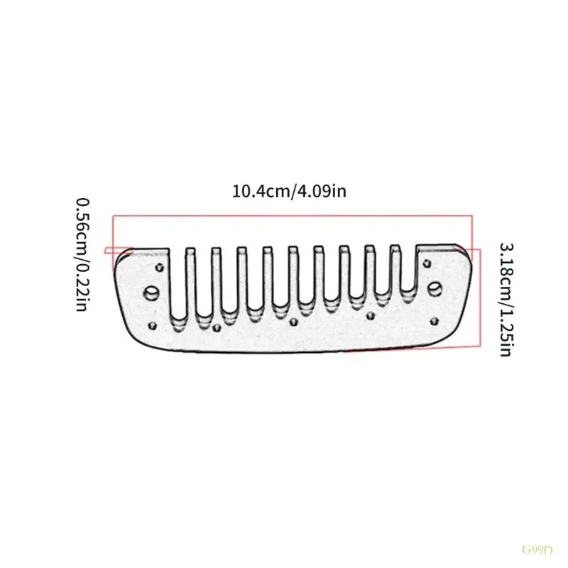 G99D 실용 금속 하모니카 빗 금속 10 홀 디아토닉 하모니카 빗 하프