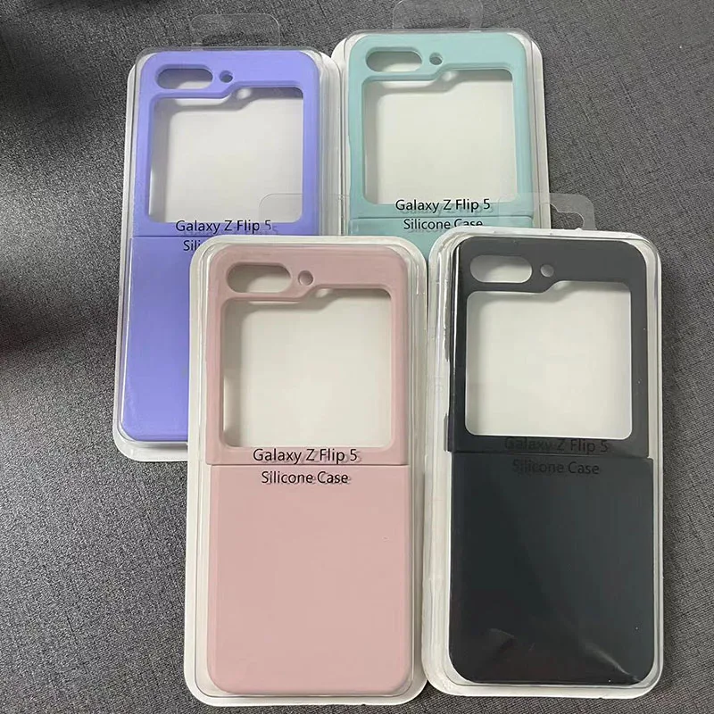 

Anti-fall Shockproof Luxury Case For Samsung Galaxy Z Flip 5 z flip5 Flip5 5G Liquid Silicone Cover Silky Protective Phone Shell