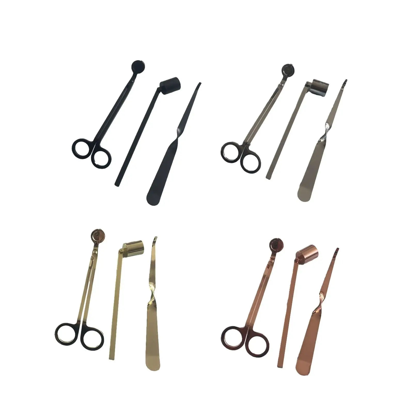

3 Pieces Candle Wick Trimmer Scissors Set Wick Cutter Extinguisher Candle Lovers Gift Candle Accessories Kit Candle Wick Dipper