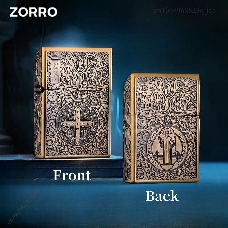 ZORRO versized Kerosene Lighter Metal Personality Constantine Creative Heavy Armor  Gift box