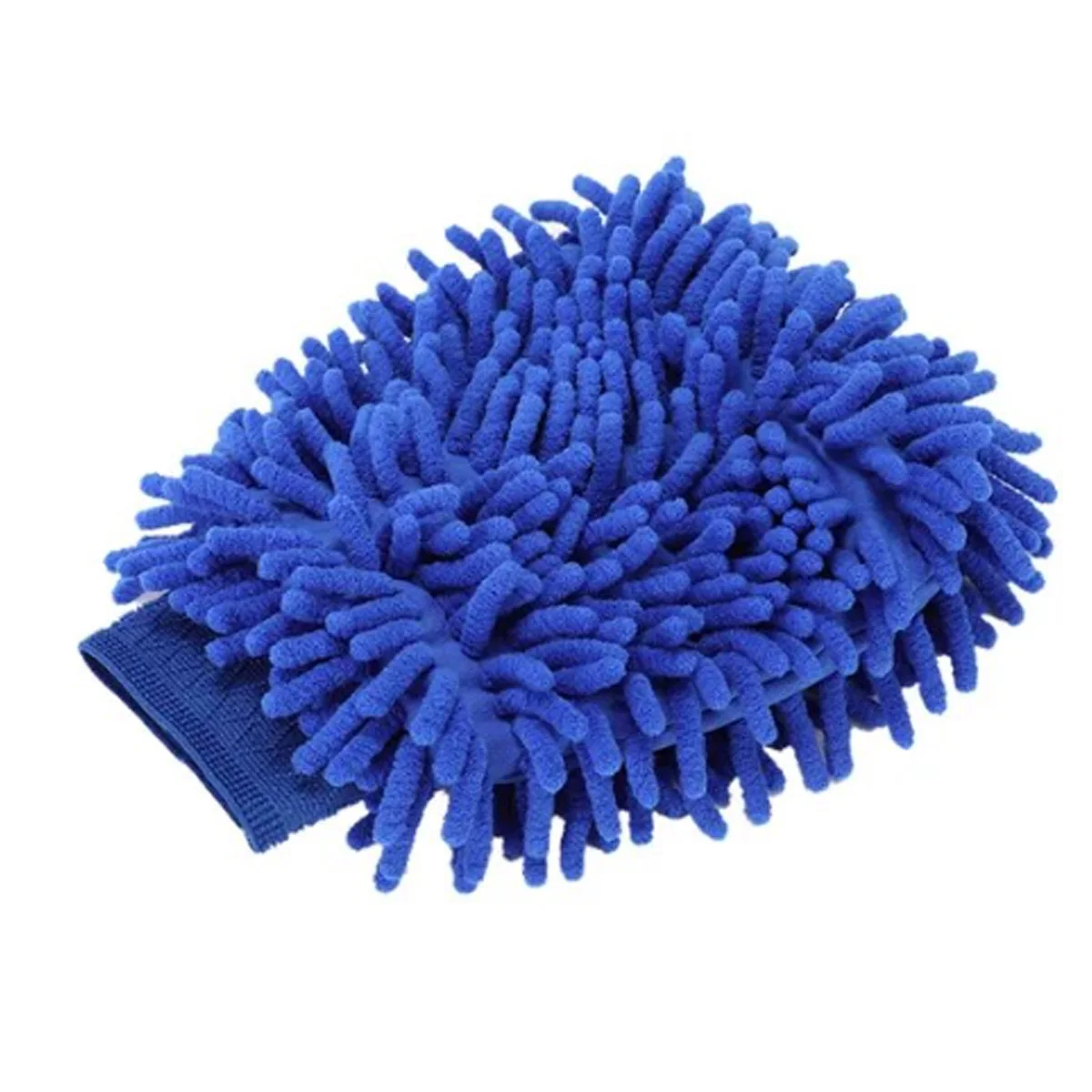 Household Car Windshield And Window Glass Cleaning Ultra-Fine Fiber Gloves Blue Chenille Car Wash Gloves Cleaning Supplies