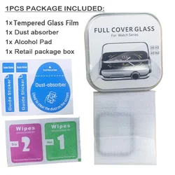 Premium Waterproof Tempered Glass Screen Protector - Series 7 45MM (Black  1pcs)