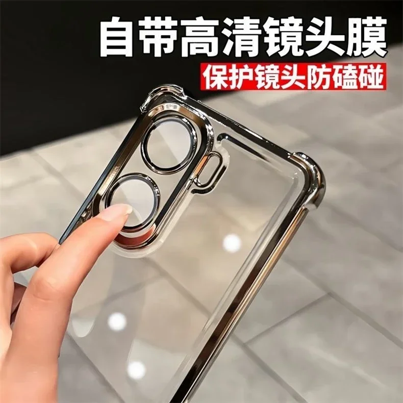 Enhanced Silicone Anti-Shock Case with Lens Protection and Plated Corners