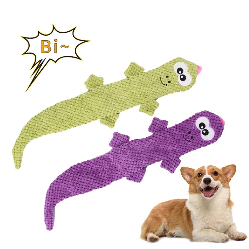 

Cute Dog Chewing Squeaky Toys Soft Corduroy Plush Animal Shape Pet Sounding Toys Bite Resistant Puppy Interactive Training Toy