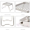 Outdoor Stainless Steel Stove Holder Camping Portable Folding Barbecue Rack Grill Supplies Lighter Steel Brazier Stand 3 Pcs 6