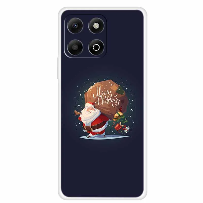 Festive Clear Silicone Phone Case - Soft TPU Christmas Design