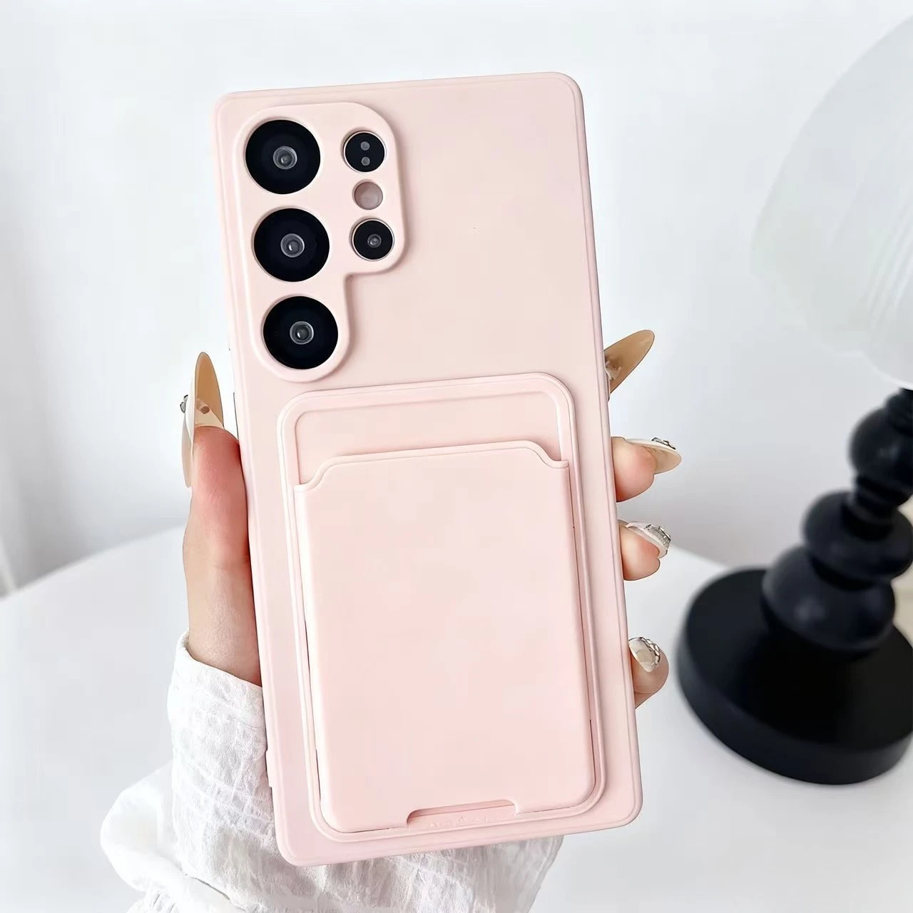 Candy Color Wallet Card Holder Phone Case - TPU Silicone Cover