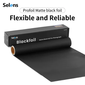 Selens Newest Black Aluminum Foil Paper Photography Matte Cinefoil Photo Studio Kits Aluminum Foil Paper Photography Accessories