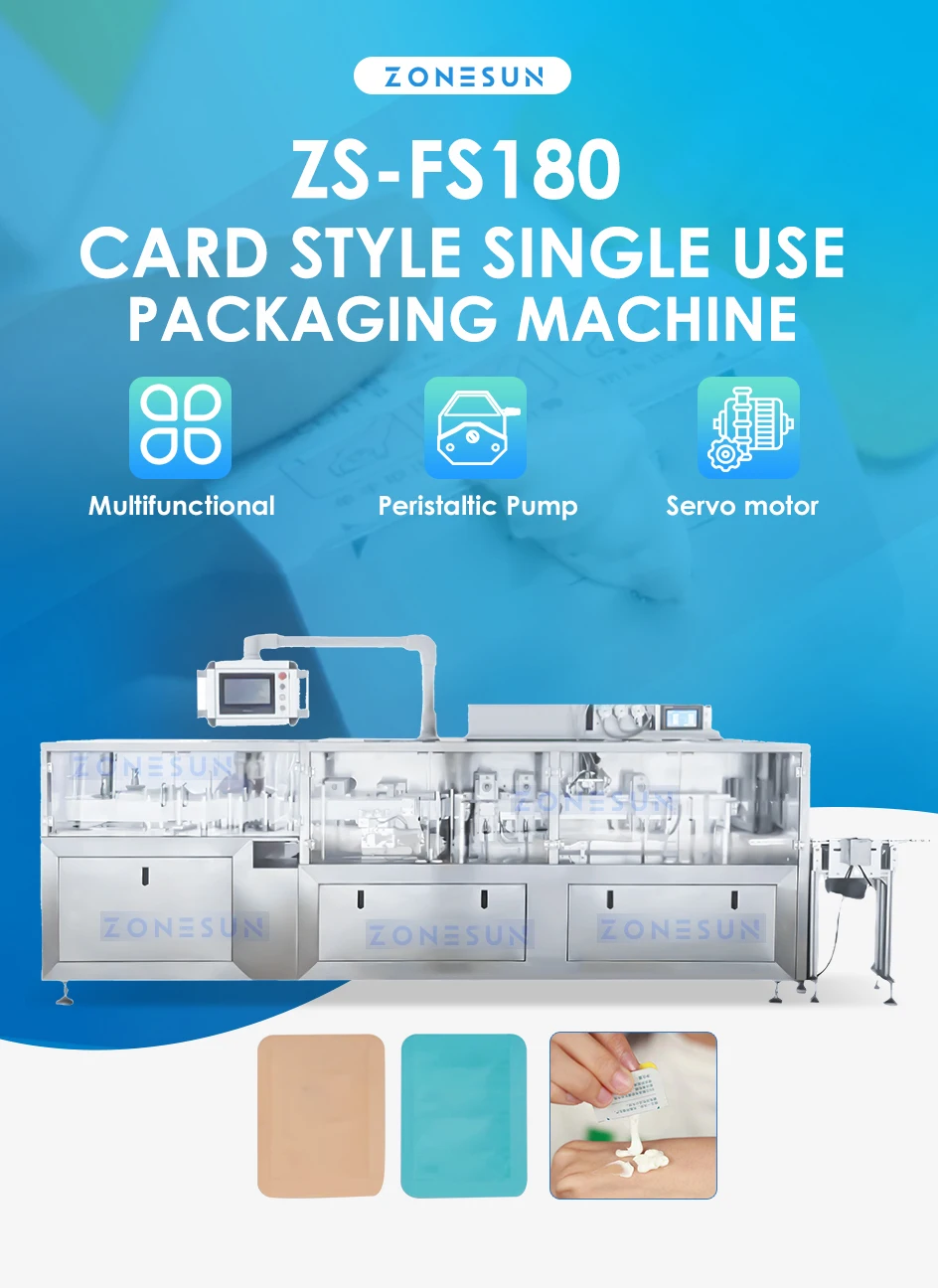 ZONESUN ZS-FS180 Snap-sachet Peristaltic Pump Liquid Filling Sealing Machine